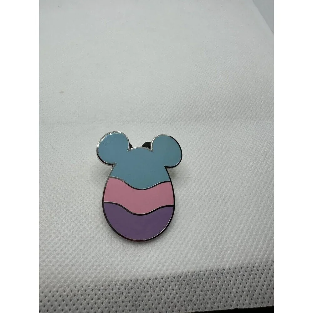 2009 Disney Pin Easter Egg With Mickey Mouse Ears. Blue, Pink, Purple